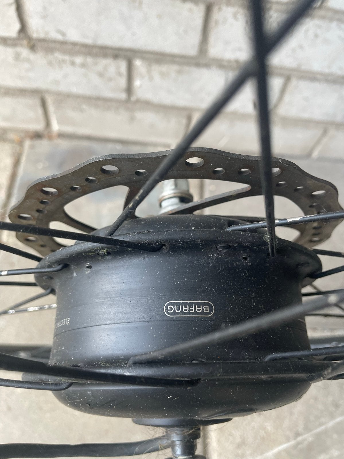 Bafang 28 inch voorwielmotor met remschijf 3 pins, Fietsen en Brommers, Fietsonderdelen, Ophalen, Gebruikt, Elektrische fiets