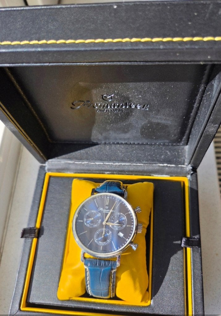Fromanteel horloge heren, Sieraden, Tassen en Uiterlijk, Horloges | Heren, Overige merken, Leer, Polshorloge, Ophalen of Verzenden