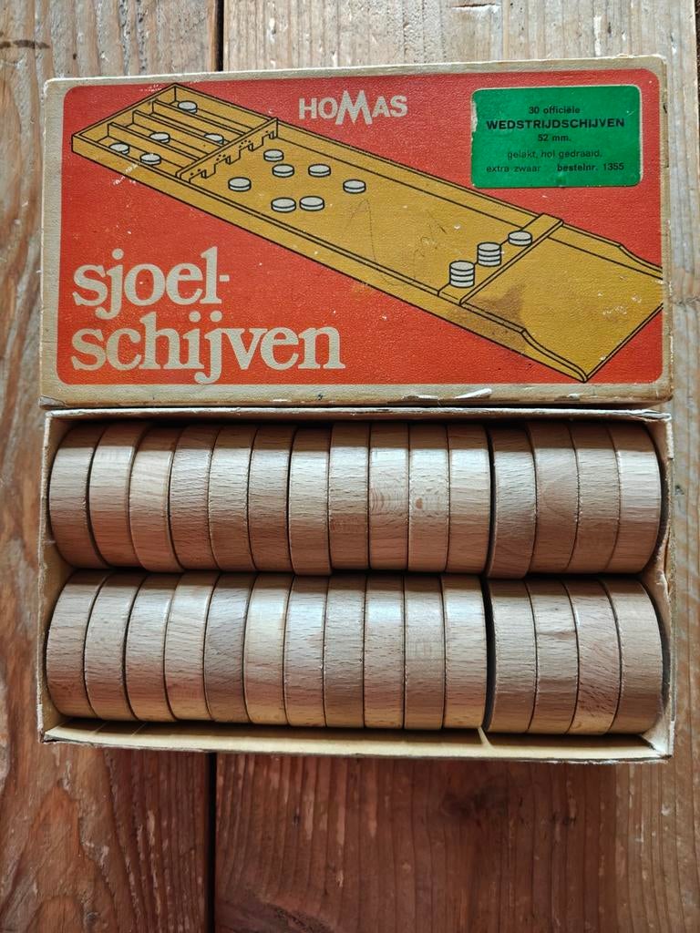 Wedstrijd sjoelschijven., Hobby en Vrije tijd, Gezelschapsspellen | Overige, Ophalen of Verzenden, Homas., Homas., Homas.