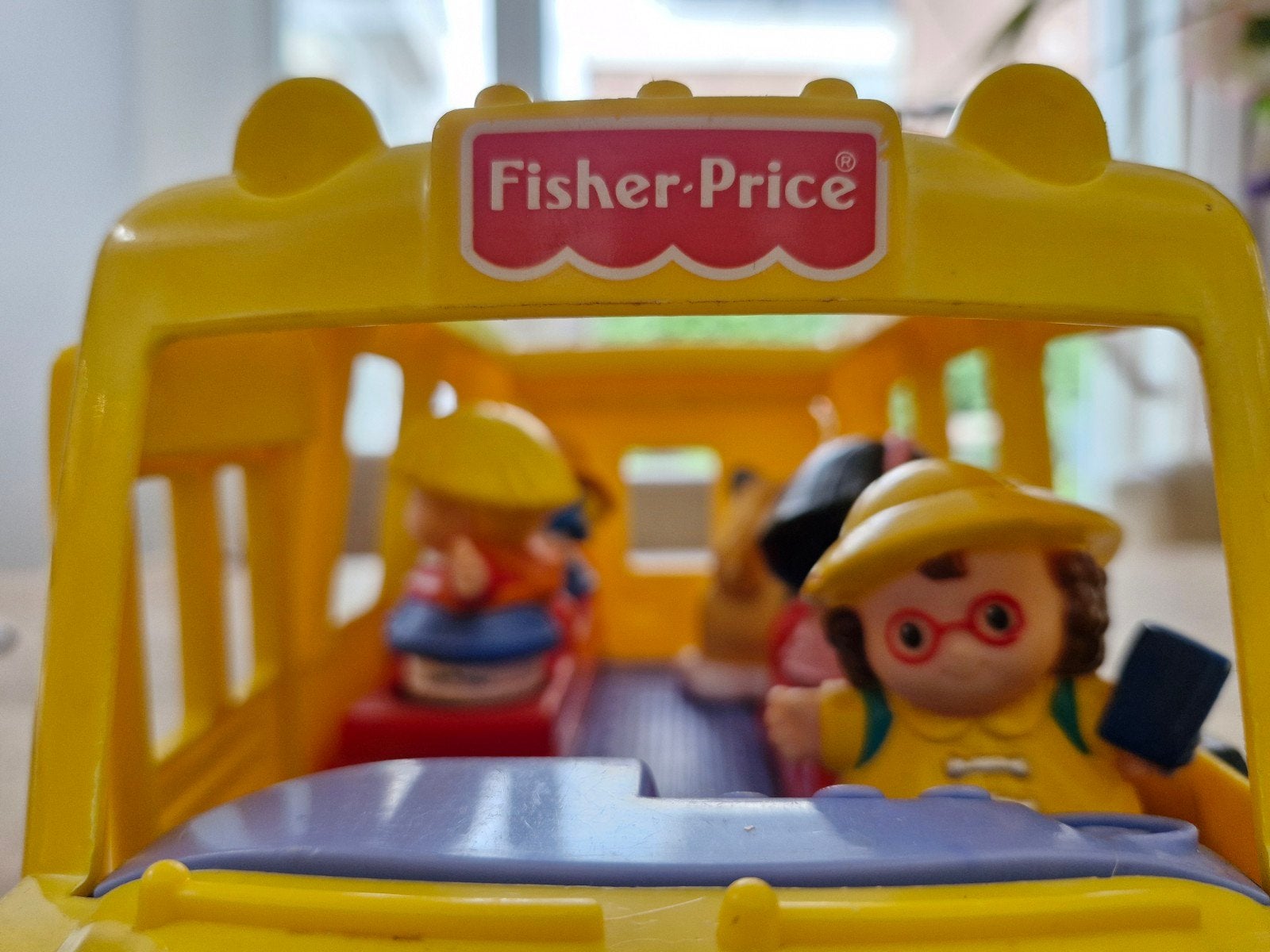 Fisher Price vintage schoolbus met poppetjes, Ophalen of Verzenden, Zo goed als nieuw, Auto of Voertuig