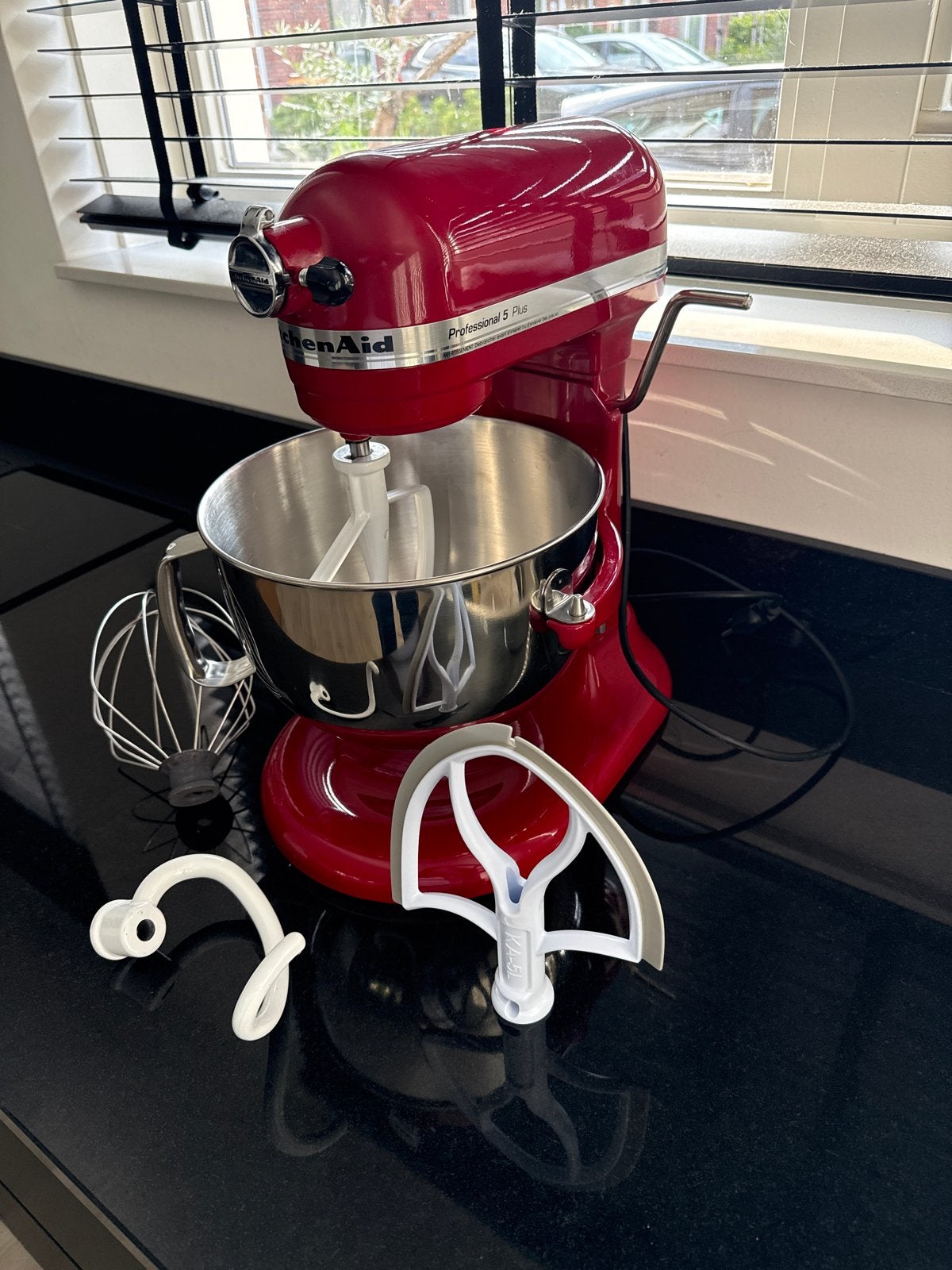 KitchenAid Professional 5 Plus mixer met accessoires, 4 liter of meer, 3 snelheden of meer, Ophalen of Verzenden, Zo goed als nieuw