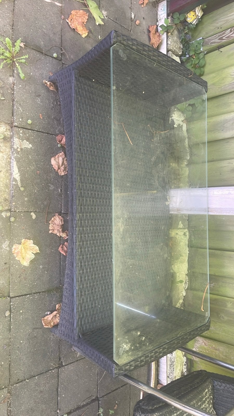 6 tuinstoelen en tafel, Tuin en Terras, Tuinstoelen, Ophalen, Gebruikt, Wicker