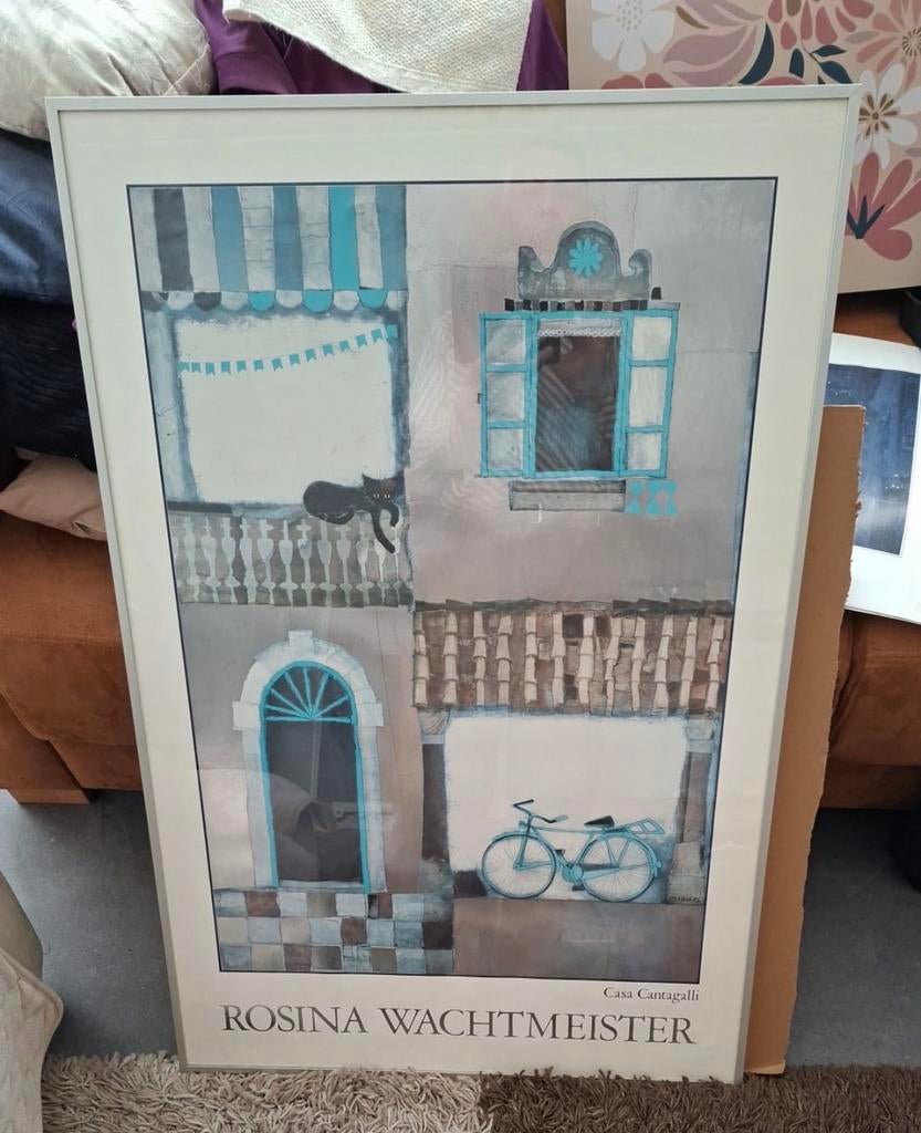 Poster Rosina Wachtmeister - Casa Cantagalli met lijst, Antiek en Kunst, Ophalen of Verzenden
