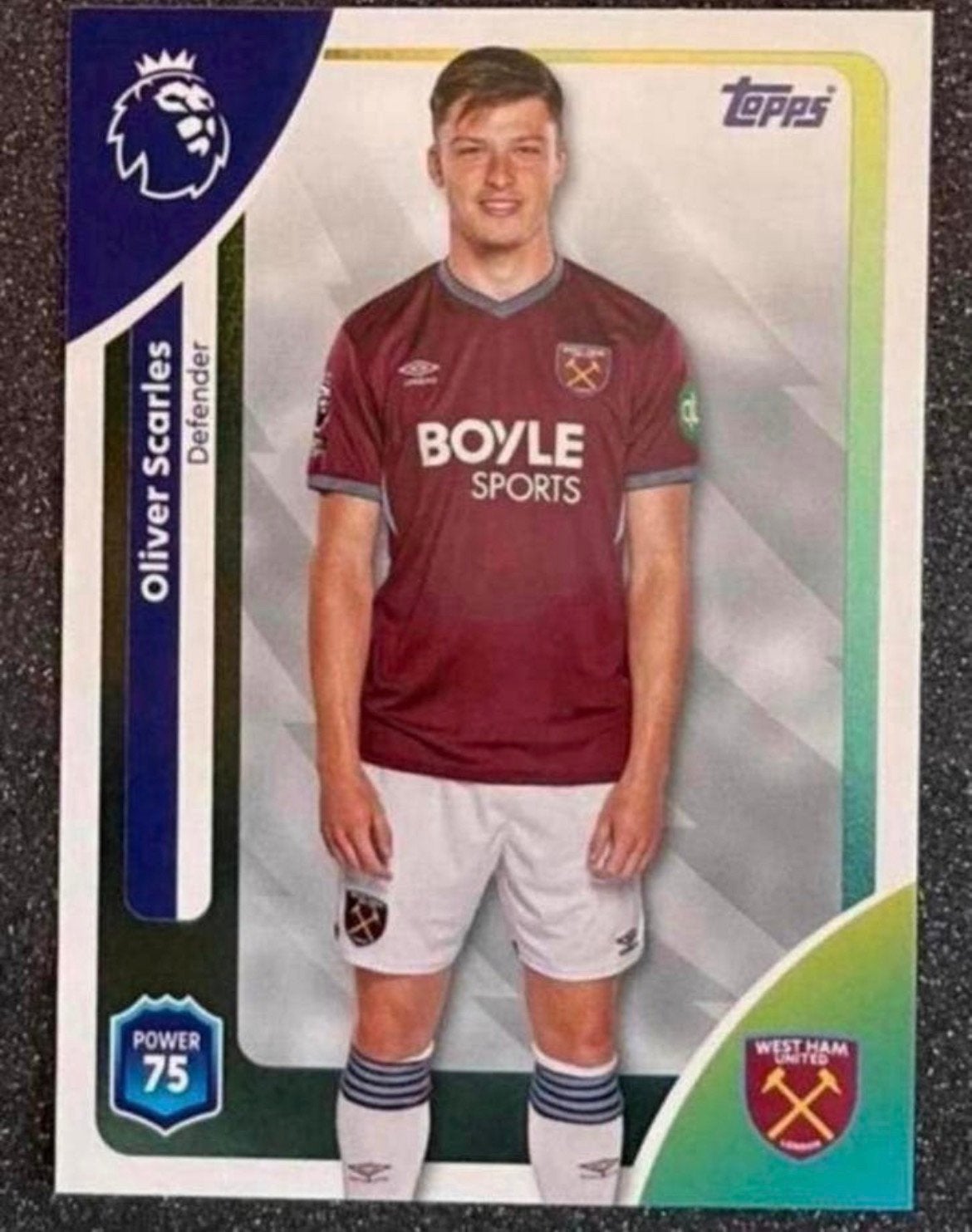 Topps Premier League 25/26    SCARLES    WEST HAM UNITED, Verzenden, Zo goed als nieuw, Plaatje