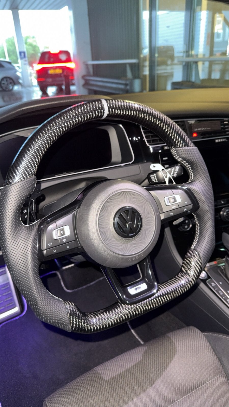 Golf 7/7.5R/GTI Stuur Carbon/Geperforeerd Leer Met Grey 12 U, Ophalen of Verzenden, Nieuw