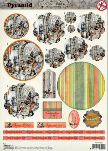 A4 Knipvellen Anton Pieck PYR AP 385 t/m 388, Ophalen of Verzenden, Nieuw, Overige thema's, Knipvel