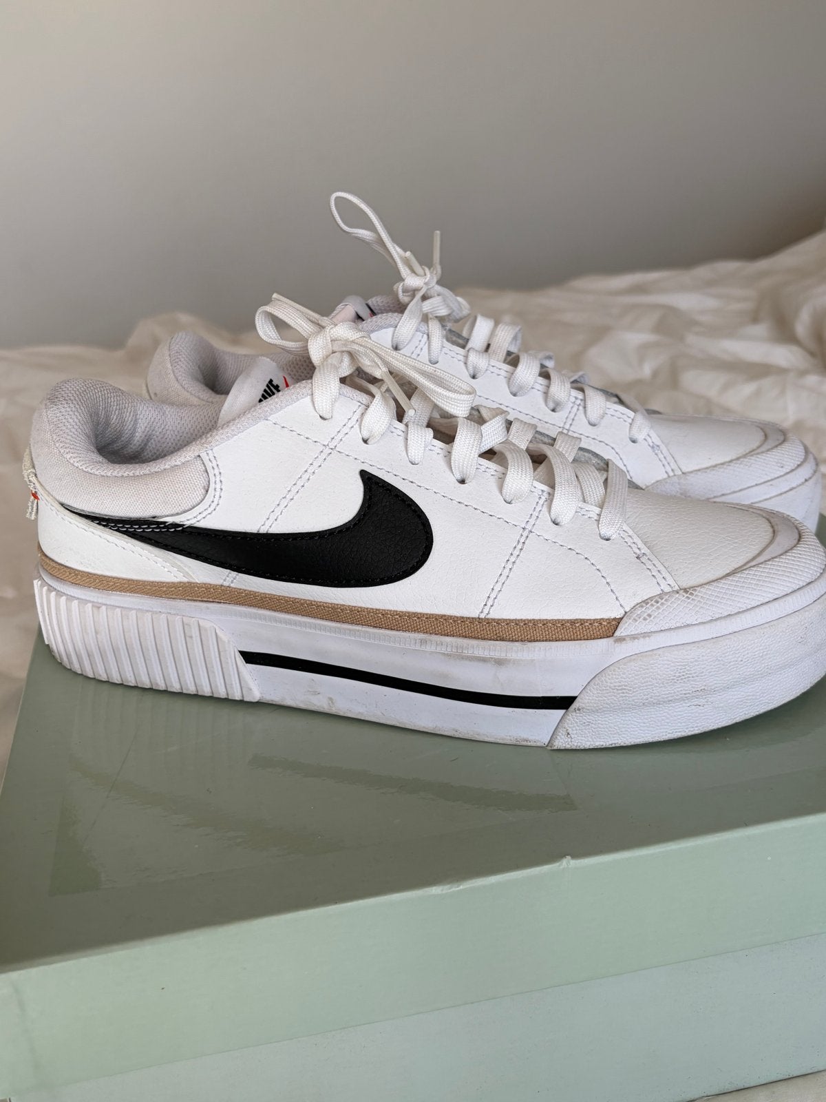 Nike Court Legacy Lift sneakers wit maat 40, Ophalen of Verzenden, Gedragen, Wit, Sneakers of Gympen