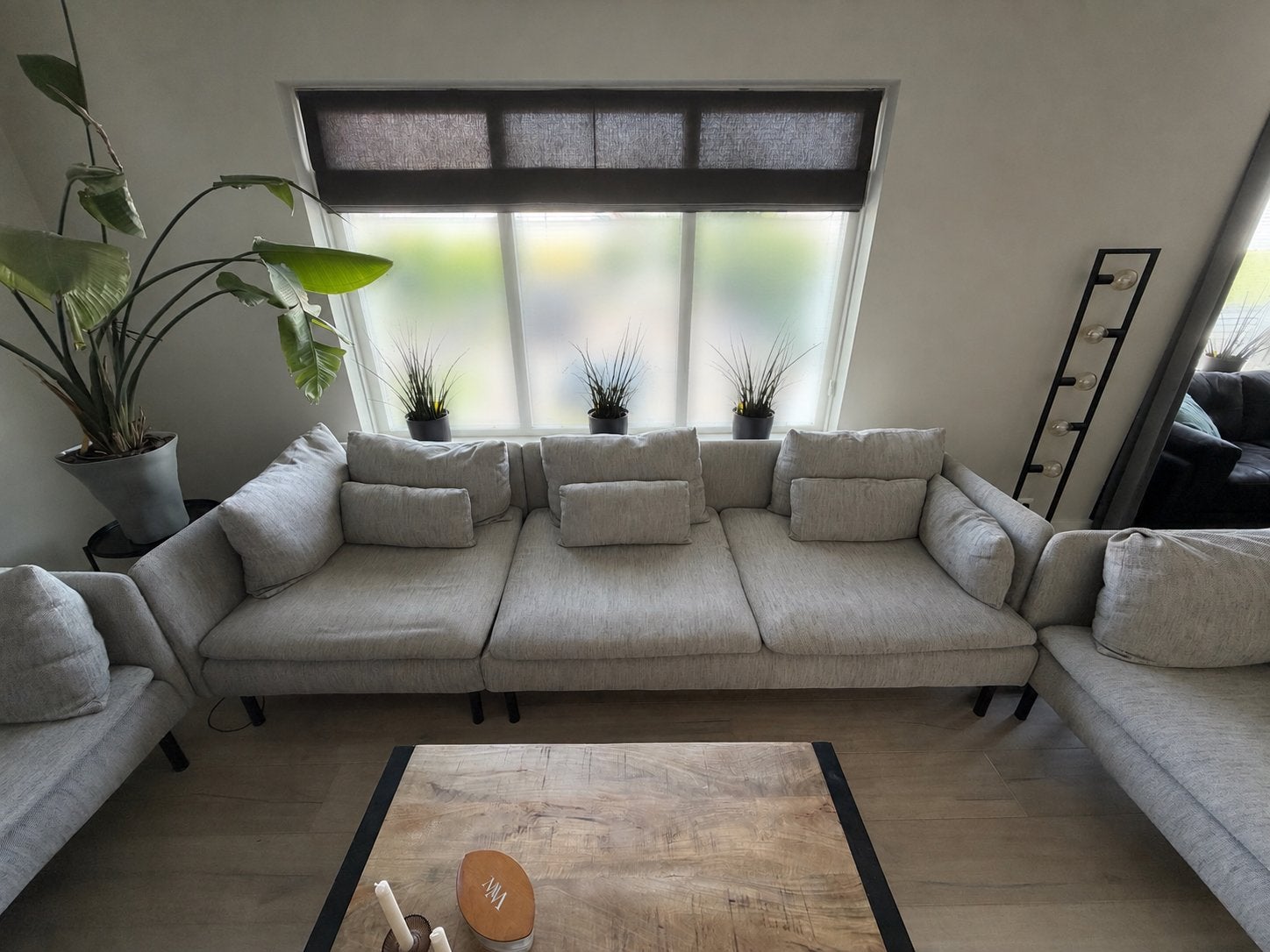Ikea Söderhamn loungebankstel 4 modulaire elementen, Huis en Inrichting, Banken | Bankstellen, Ophalen, 100 tot 125 cm, Hoekbank