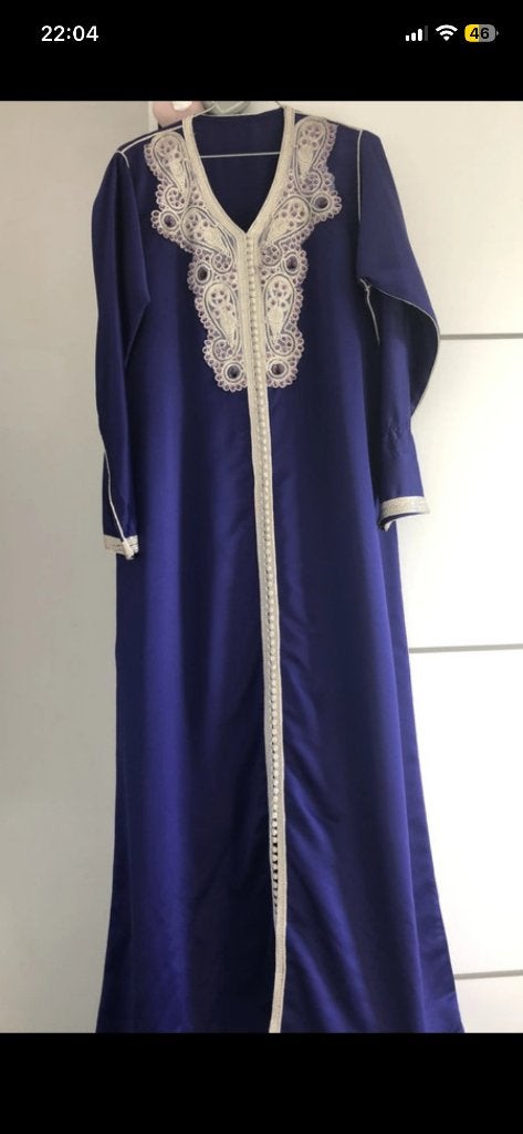 Marokkaanse jurk- caftan, Kleding | Dames, Overige typen, Paars, Ophalen of Verzenden, Zo goed als nieuw