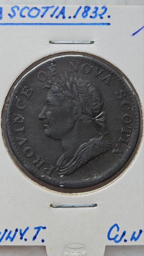 Halve penny 1832 canada, Ophalen of Verzenden, Overige landen