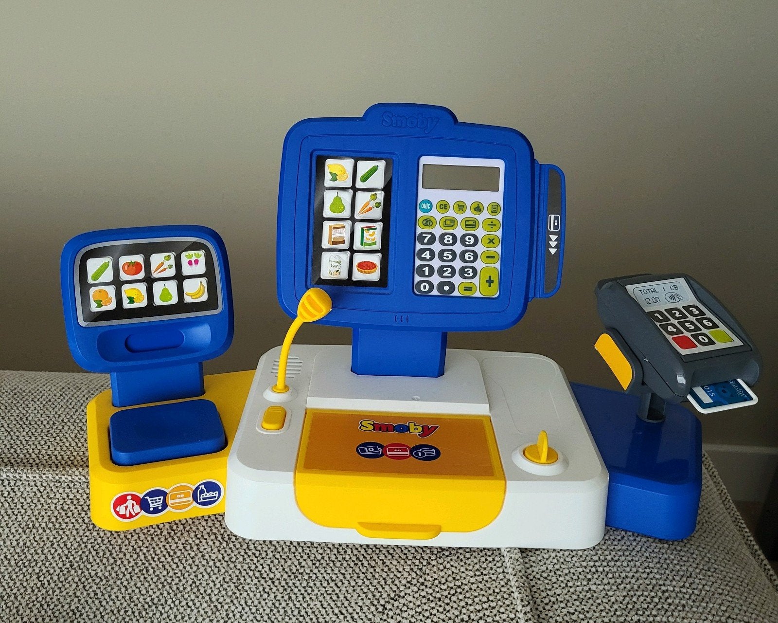 Smoby Kassa met Scanner en Pinautomaat - Speelgoed, Ophalen of Verzenden, Zo goed als nieuw, Ontdekken, Met licht