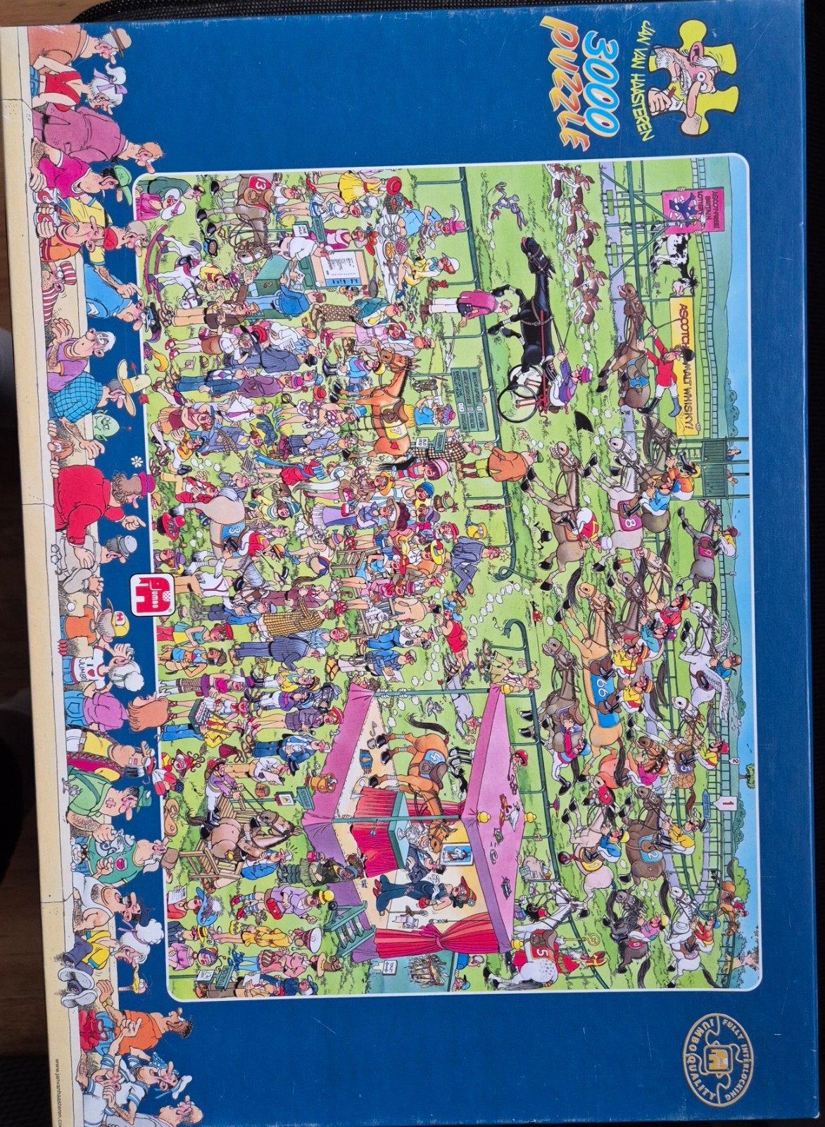 Jan van Haasteren Ascot Paardenrace 3000 stukjes, Ophalen of Verzenden, Meer dan 1500 stukjes, Zo goed als nieuw, Legpuzzel
