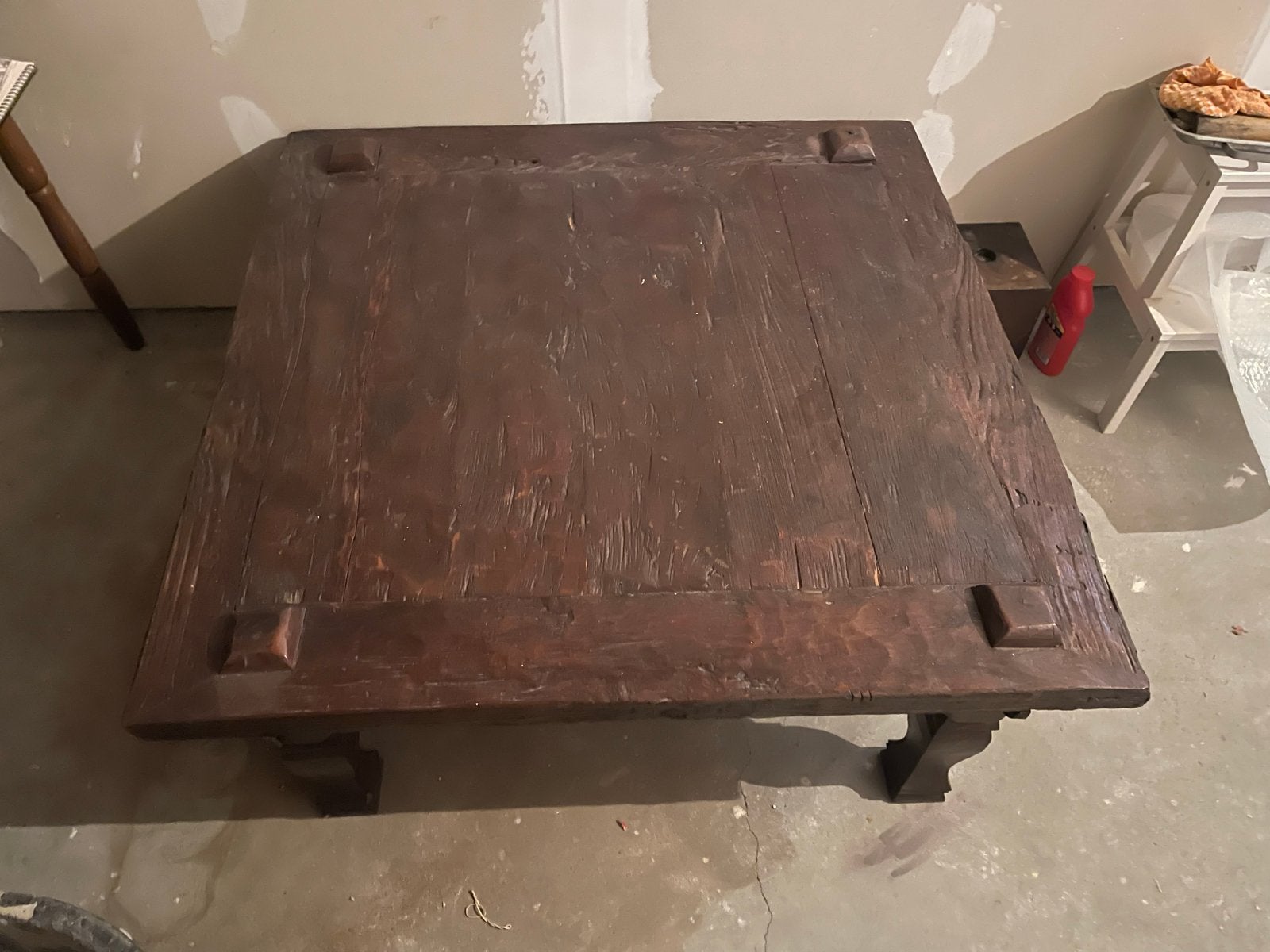 Antieke houten salontafel en staande klok, Antiek en Kunst, Ophalen