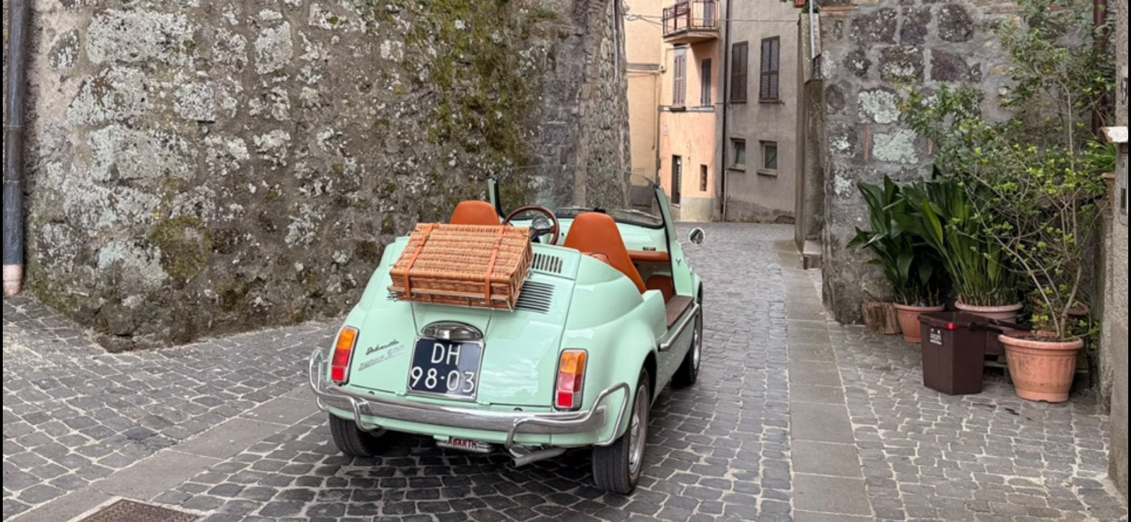 Fiat 500 met 650 cc "jolly" kleur pistache in nieuwstaat, foto 7