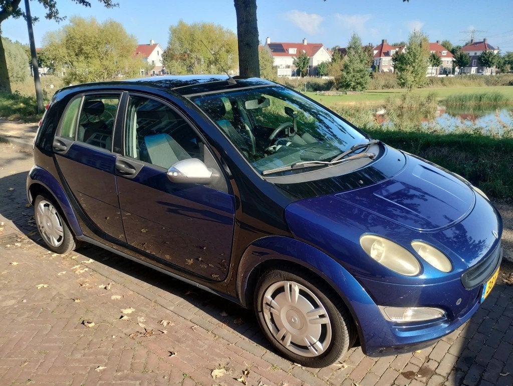 Smart ForFour 1.1 2005 donker blauw, Auto's, Voorwielaandrijving, Stof, Blauw, Elektrische ramen