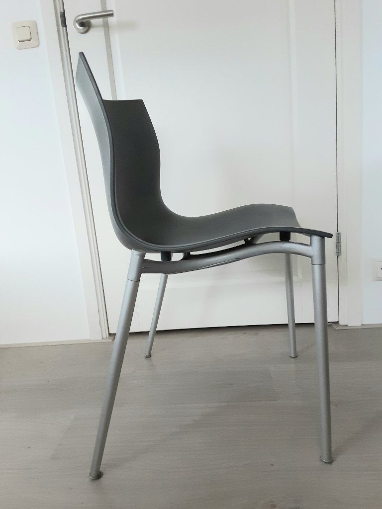 Philippe Starck design eetkamerstoelen, Ophalen, Vier, Grijs, Kunststof