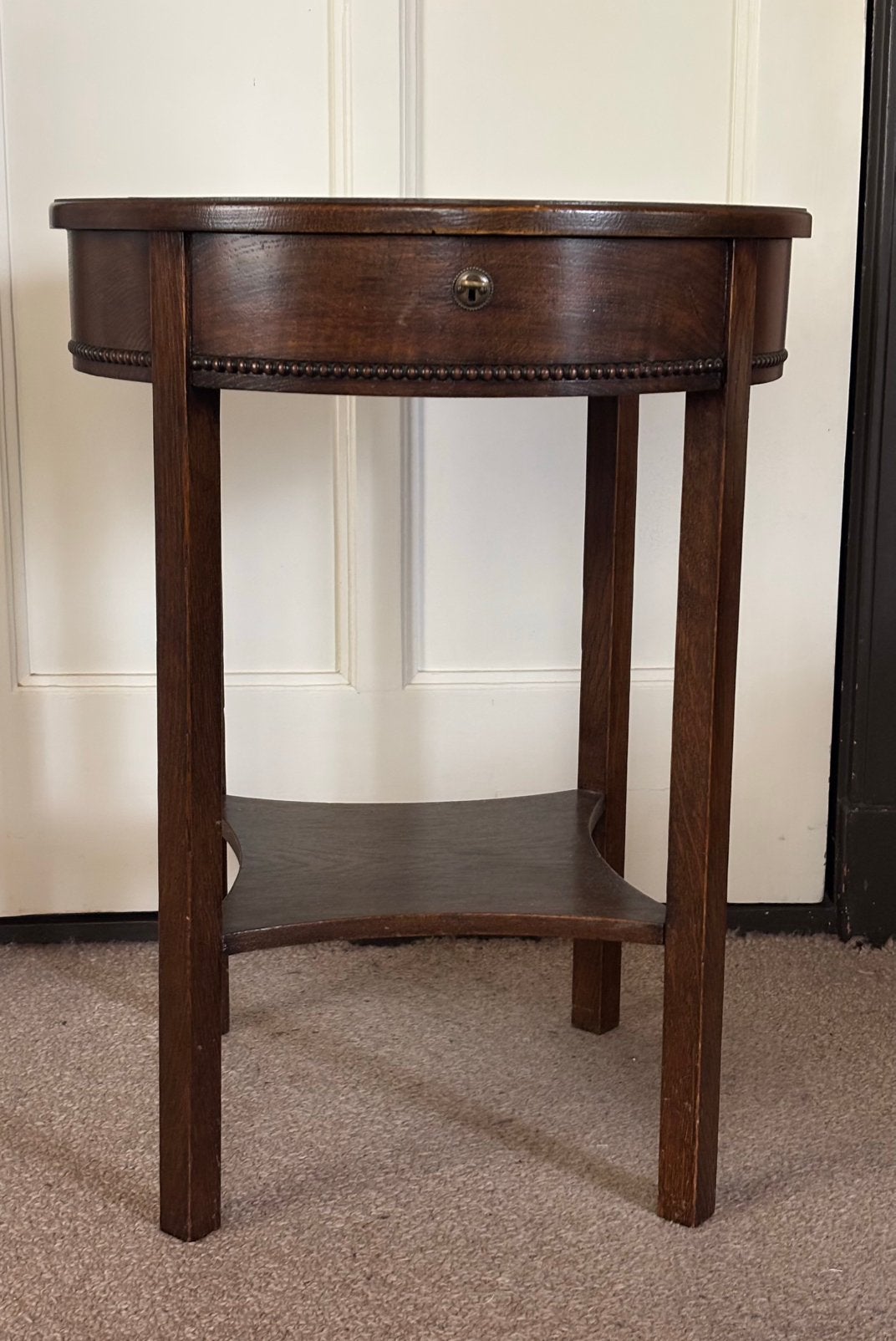 Anglo-Europese naai- of werktafel, Ophalen, Gebruikt, Laat-Victoriaans/Edwardiaans, 25 tot 50 cm