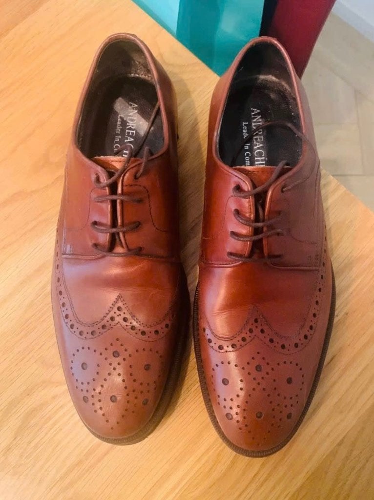 LIKE NEW Men's Leather Brogues - Size 40 (29cm), Ophalen, Zo goed als nieuw, Bruin, Veterschoenen