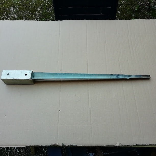 Paalhouder met punt, 5x5cm,  lengte 75cm, Ophalen, Gebruikt, Minder dan 180 cm, Palen