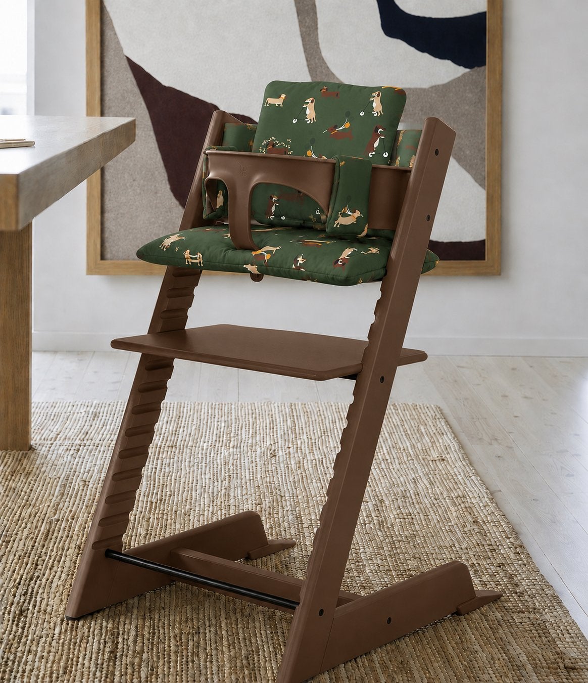 Nieuw! Teckel hondjes Stokke Tripp Trapp stoel kussenset, Stoelverkleiner, Meegroeistoel, Stokke, Stokke