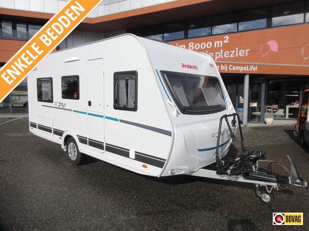 Dethleffs C'Joy 460 LE MET MOVER EN BOILER, Caravans en Kamperen, Dethleffs, Overige, Schokbreker, 2 aparte bedden