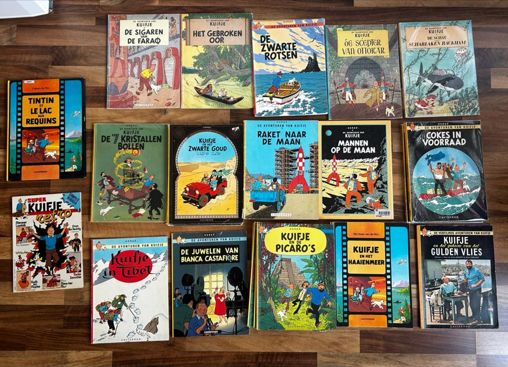 Grote collectie Kuifje stripboeken - Diverse titels, Meerdere stripboeken, Ophalen of Verzenden, Gelezen