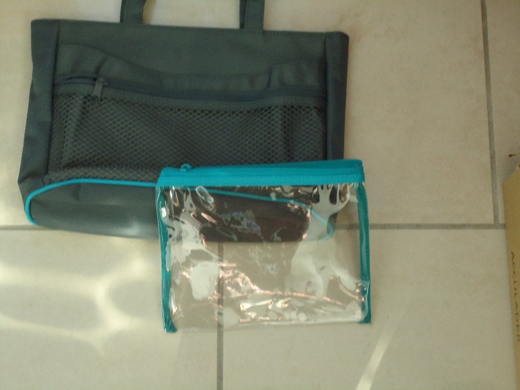 inzettas ,binnentas met make up tasje nieuwe set, Ophalen of Verzenden, Nieuw, Grijs