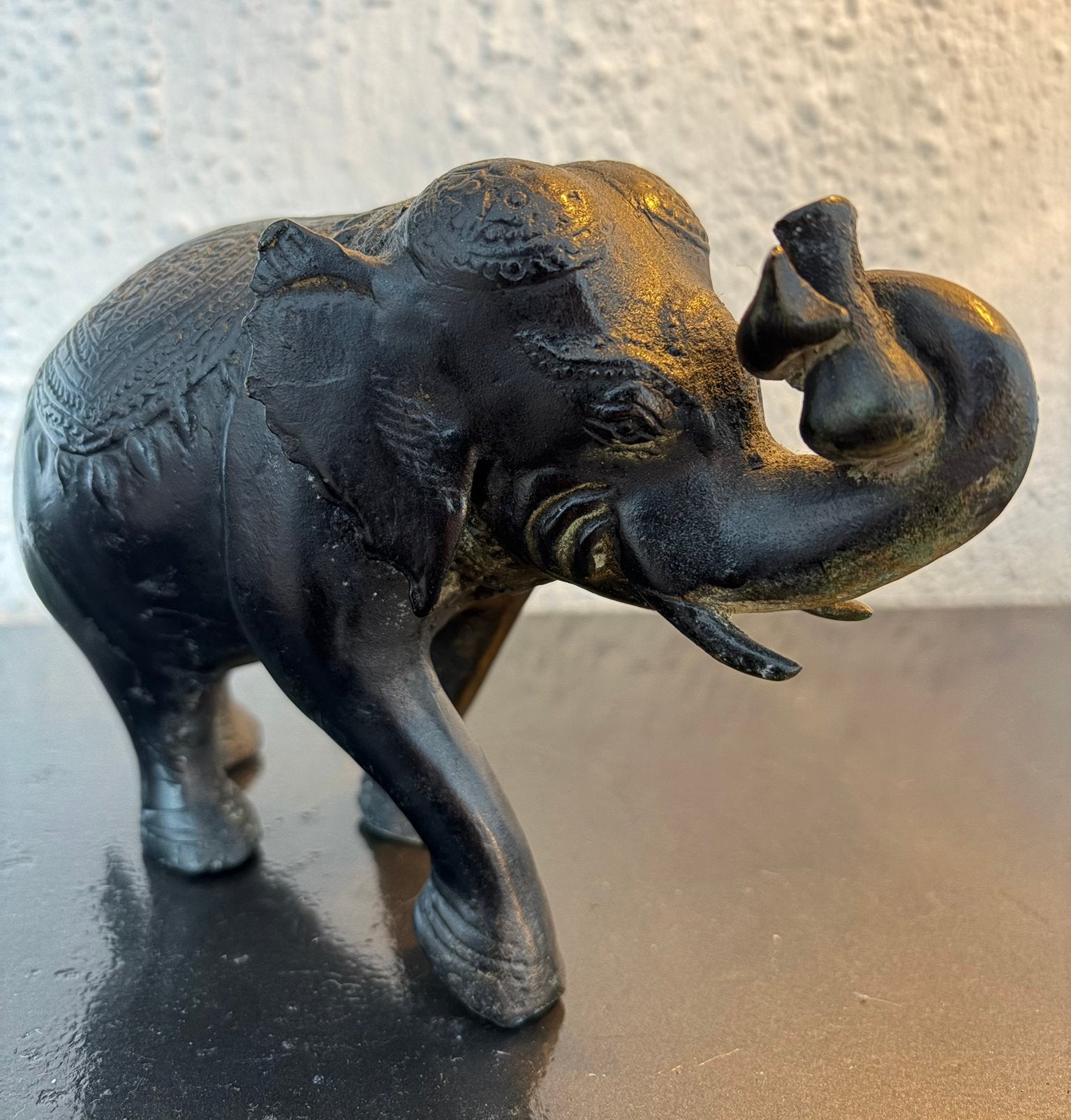 Vintage brons legering olifant India, Ophalen of Verzenden, Gebruikt, Dier