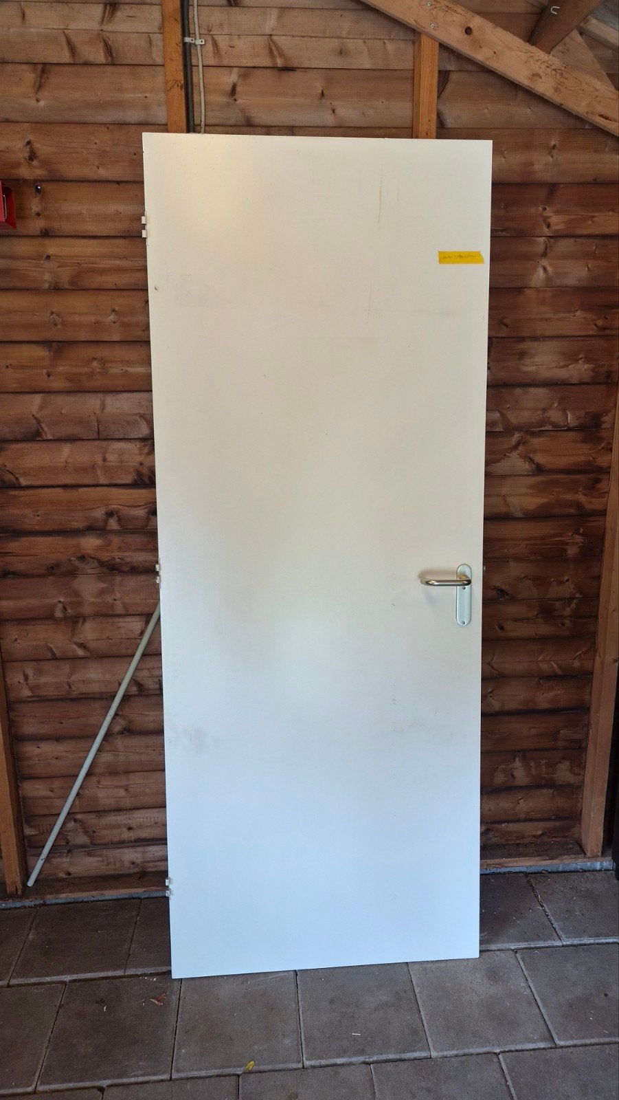 Witte binnendeur met klink - 210 cm hoog, 80 cm breed, Doe-het-zelf en Verbouw, Deuren en Horren, Ophalen, 80 tot 100 cm, Binnendeur