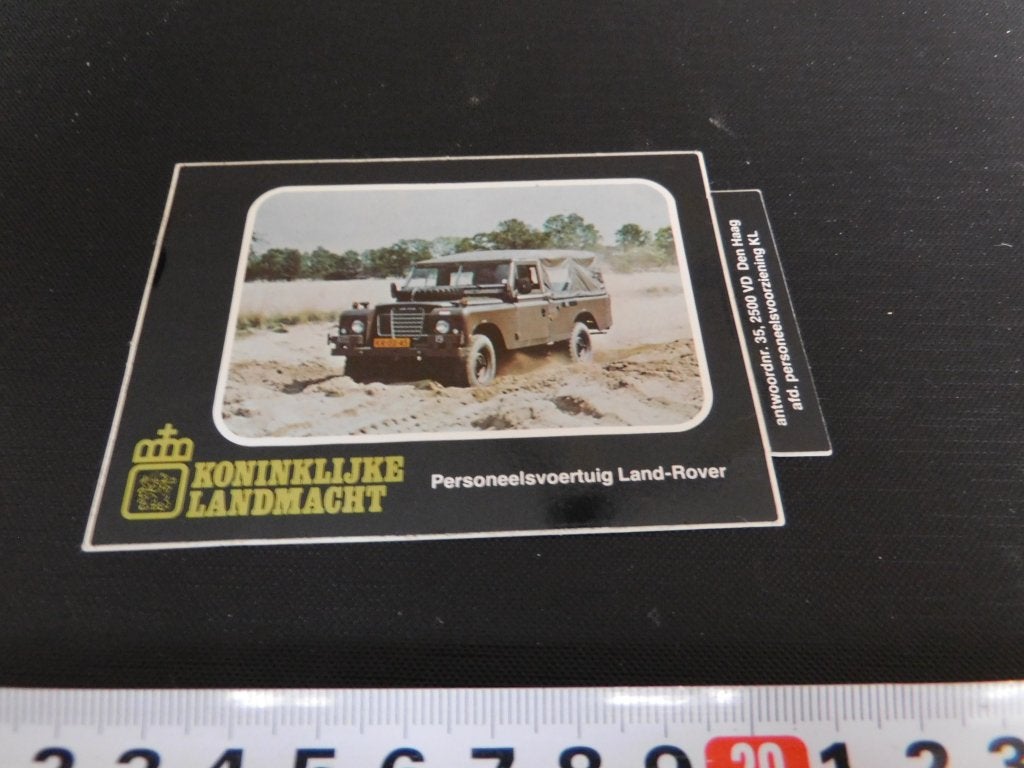 sticker leger landmacht personeelsvoertuig land-rover (zwart, Ophalen, Zo goed als nieuw