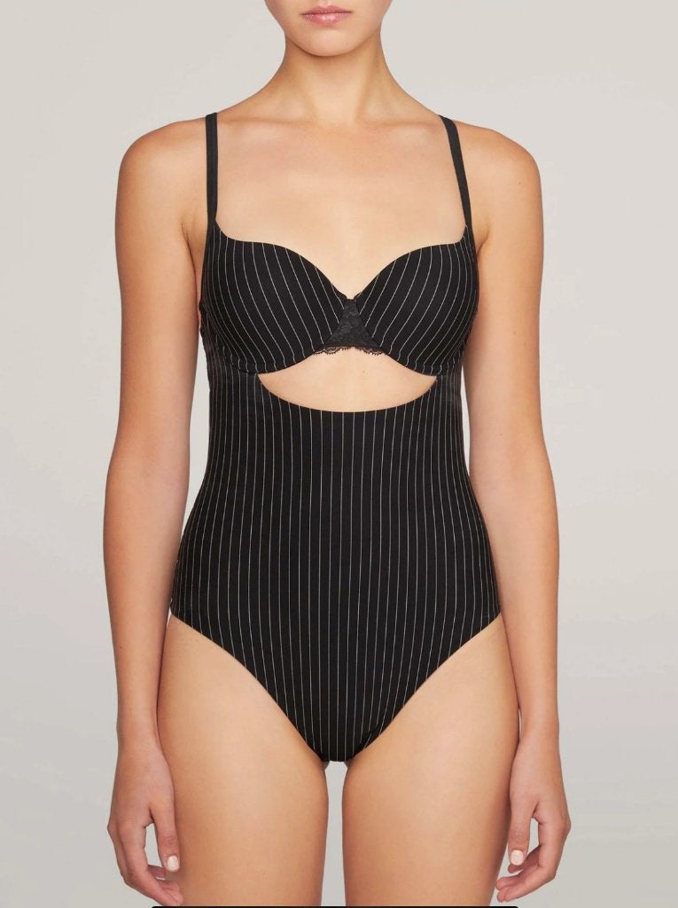 Nieuw - Wolford krijtstreep body 38C, Wolford, Ophalen of Verzenden, Zwart, Body of Korset