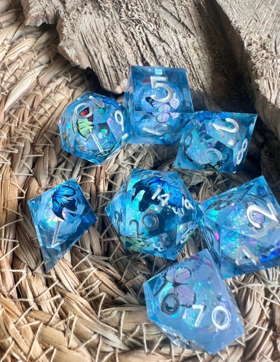 DND dice / vlinders / butterfly / D&D / Liquid / RPG / nieuw, Hobby en Vrije tijd, Ophalen of Verzenden, Nieuw