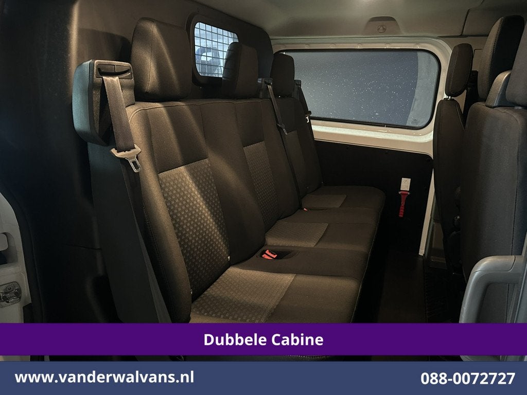 Ford Transit Custom 2.0 TDCI 131pk L2H1 Dubbele Cabine Euro6, Auto's, 4 cilinders, 2800 kg, Wit, Bedrijf
