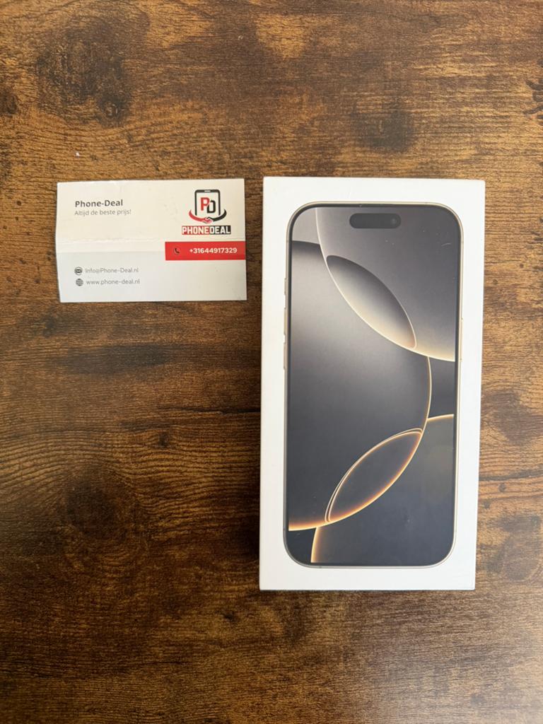 iPhone 16 pro 256 gb Natural titanium factuur + Garantie, Telecommunicatie, Mobiele telefoons | Apple iPhone, 97 %, Apple, Apple