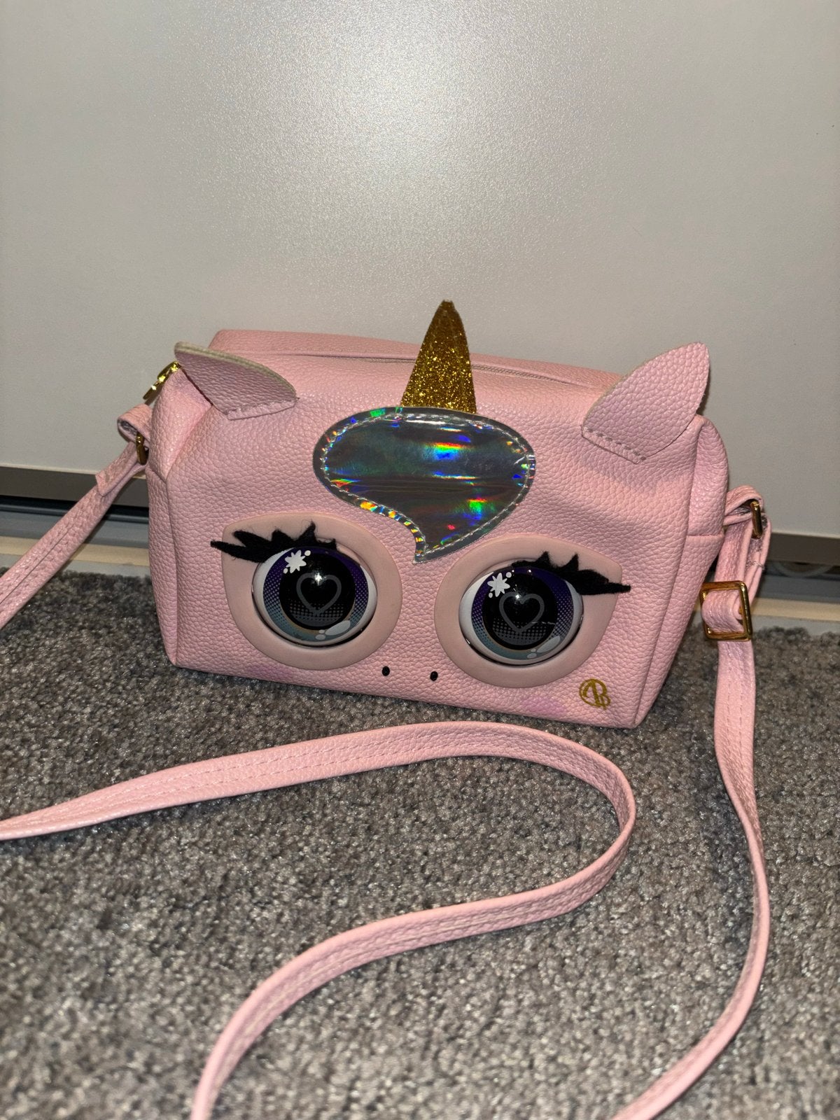 Purse Pets Eenhoorn Tas met Knipperende Ogen, Ophalen of Verzenden, Zo goed als nieuw, Roze, Schoudertasje