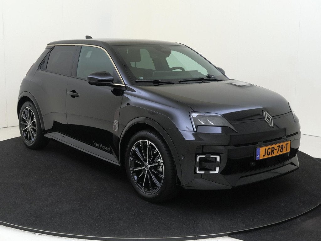 Renault 5 comfort range iconic cinq 52 kWh Pack Harman Kardo, Auto's, Renault, Stof, 150 pk, Zwart, Origineel Nederlands