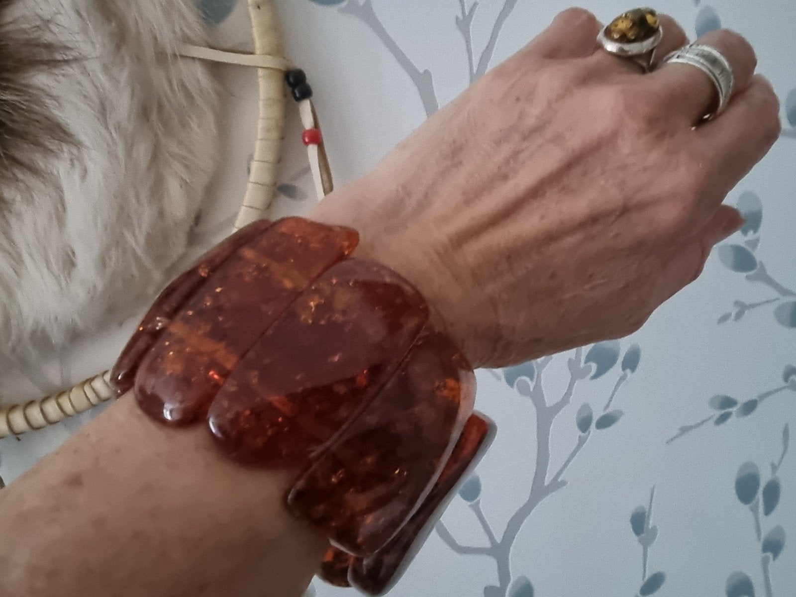Armband Barnsteen, Dieren en Toebehoren, Mannelijk