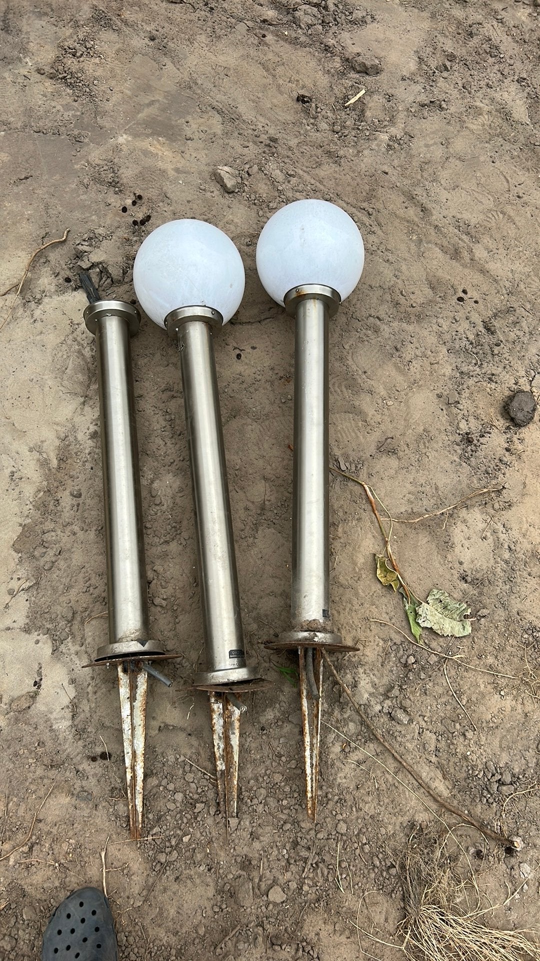 2 buiten lampen 1 meter, Ophalen, Zo goed als nieuw, 250 mm of meer