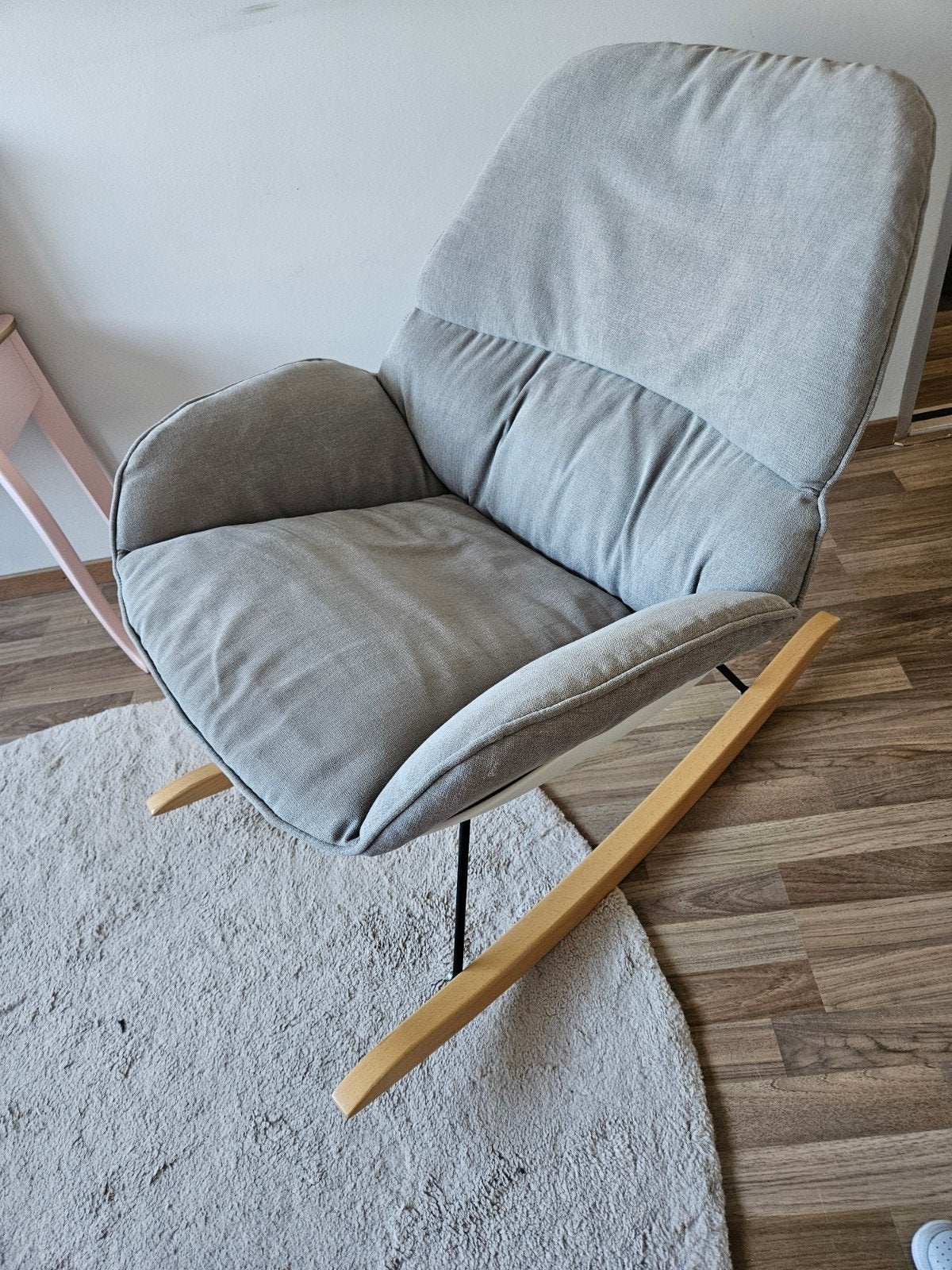 Childhome Schommelstoel Rocking Lounge Wit/Grijs, Kinderen en Baby's, Ophalen, Gebruikt, Stoel