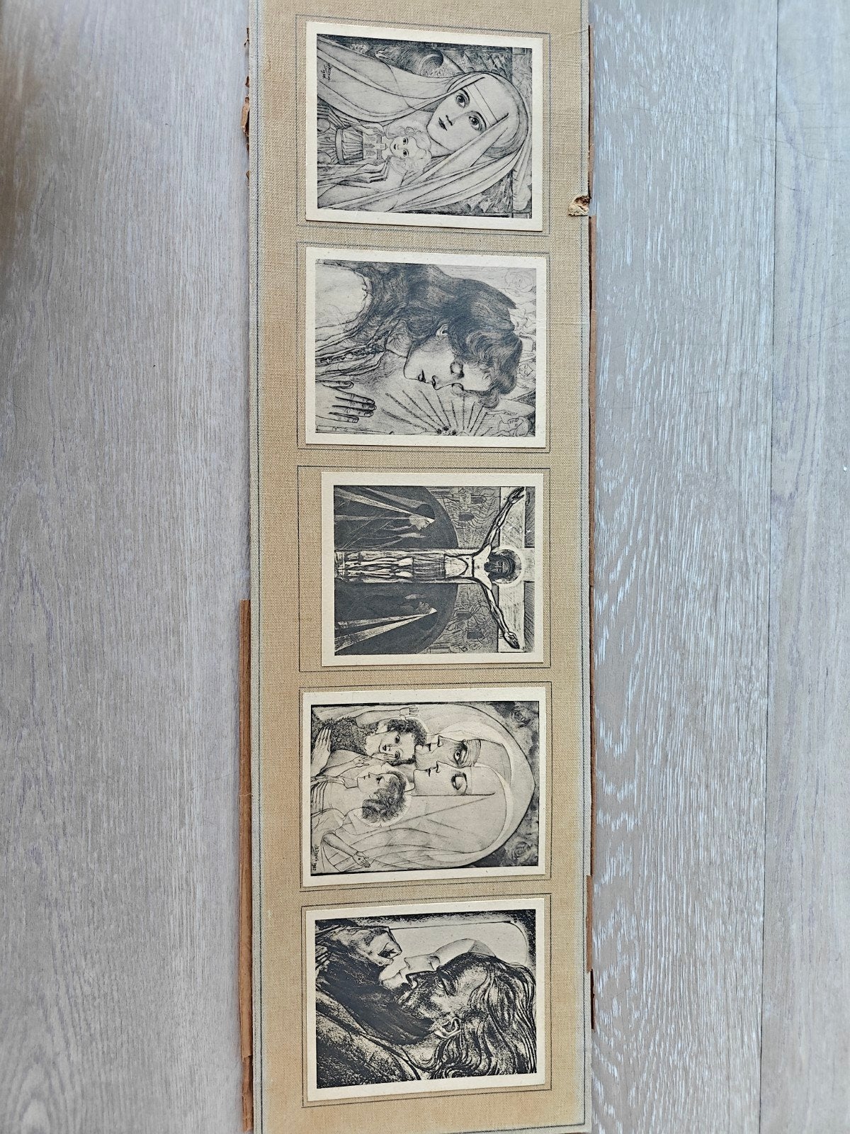 Set van 5 religieuze prenten Toorop, gesigneerd en gedateerd, Antiek en Kunst, Ophalen, Prent, Gesigneerd