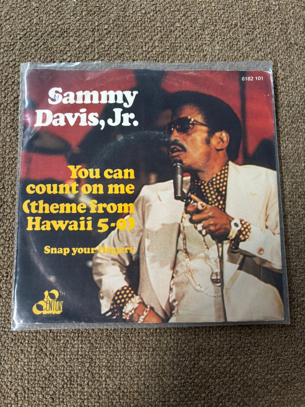 Sammy Davis JR - You can count on me ( Hawai 5-O), Cd's en Dvd's, Vinyl Singles, Ophalen of Verzenden, Gebruikt, 7 inch, Pop