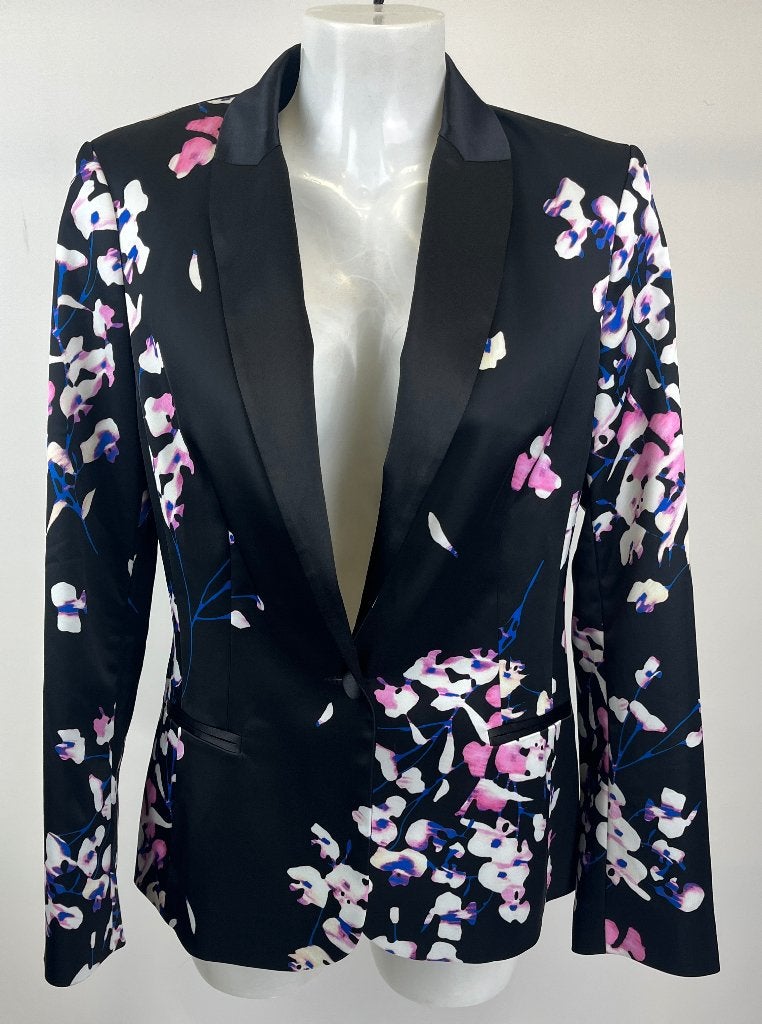 GUESS MARCIANO zwart bloem blazer  Maat IT 46 - EU 40, Maat 38/40 (M), Zwart, Guess Marciano, Ophalen of Verzenden