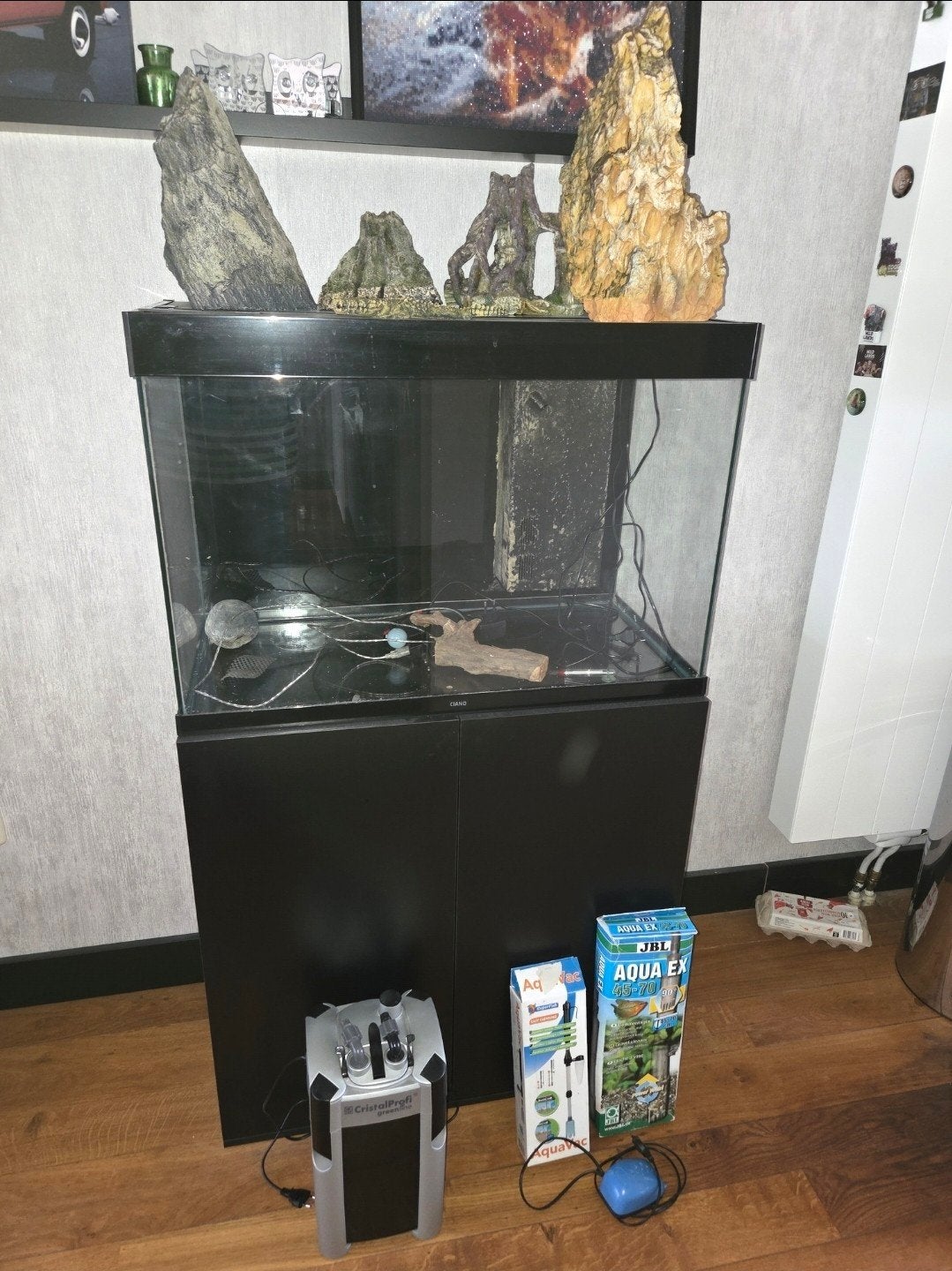 aquarium Ciano Emotions pro 80 145 liter +onderkast, Ophalen, Inclusief toebehoren, Gebruikt, Leeg aquarium