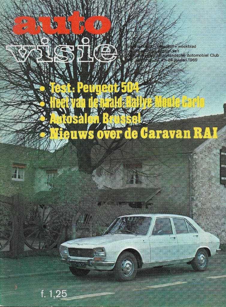 Roadtest PEUGEOT 504, Autovisie 1969., Nieuw, Ophalen of Verzenden, Peugeot, Peugeot