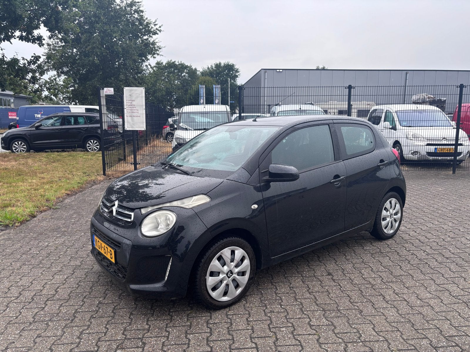 Citroën C1 1.2 VTI 82 5-DRS 2016 Zwart airco cruise, Auto's, Stof, 1199 cc, 840 kg, C1