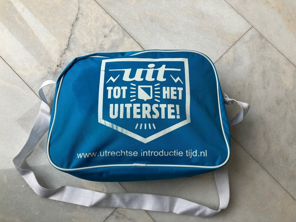 Schoudertas Universiteit Utrecht  , Ophalen of Verzenden, Gebruikt, Blauw