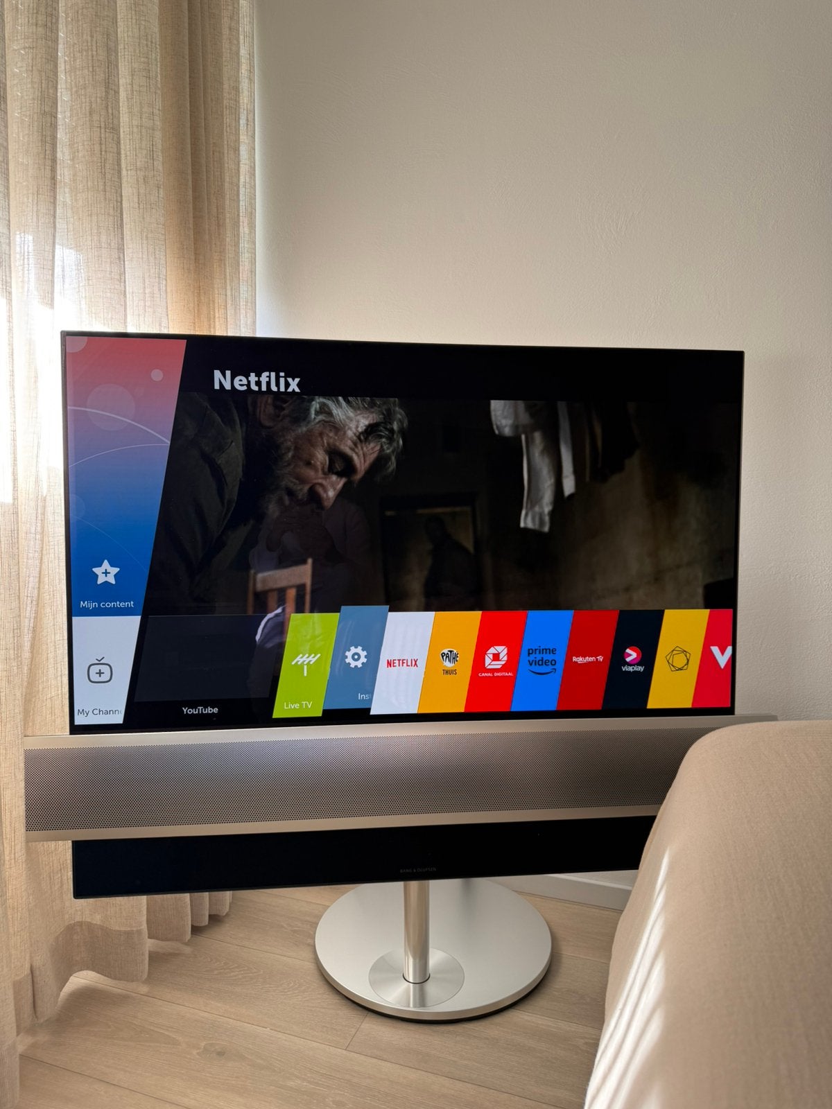 B&O Beovision Eclipse 55 televisie Bang&Olufsen OLED 4K, 120 Hz, Zo goed als nieuw, 100 cm of meer, Ophalen