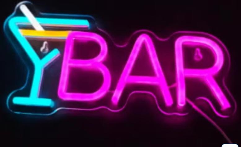 LED lamp neon stijl Bar (29x15cm), Ophalen of Verzenden, Nieuw, Lichtbak of (neon) lamp