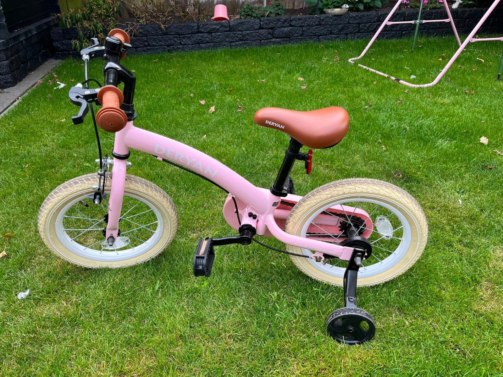 kinderfiets deryan 14 inch, Ophalen, Gebruikt, Minder dan 16 inch, Zijwieltjes