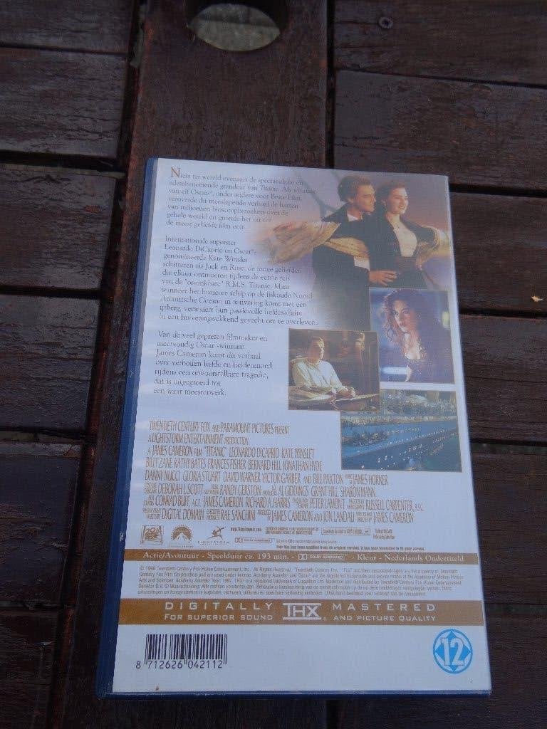 videoband Titanic Leonardo di Caprio Kate Winslet zie foto, Vanaf 12 jaar, Ophalen of Verzenden, Gebruikt, Drama